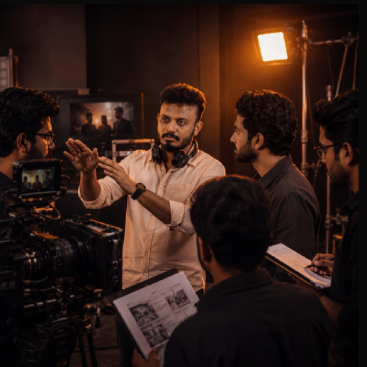 Professional cinema camera and lighting equipment